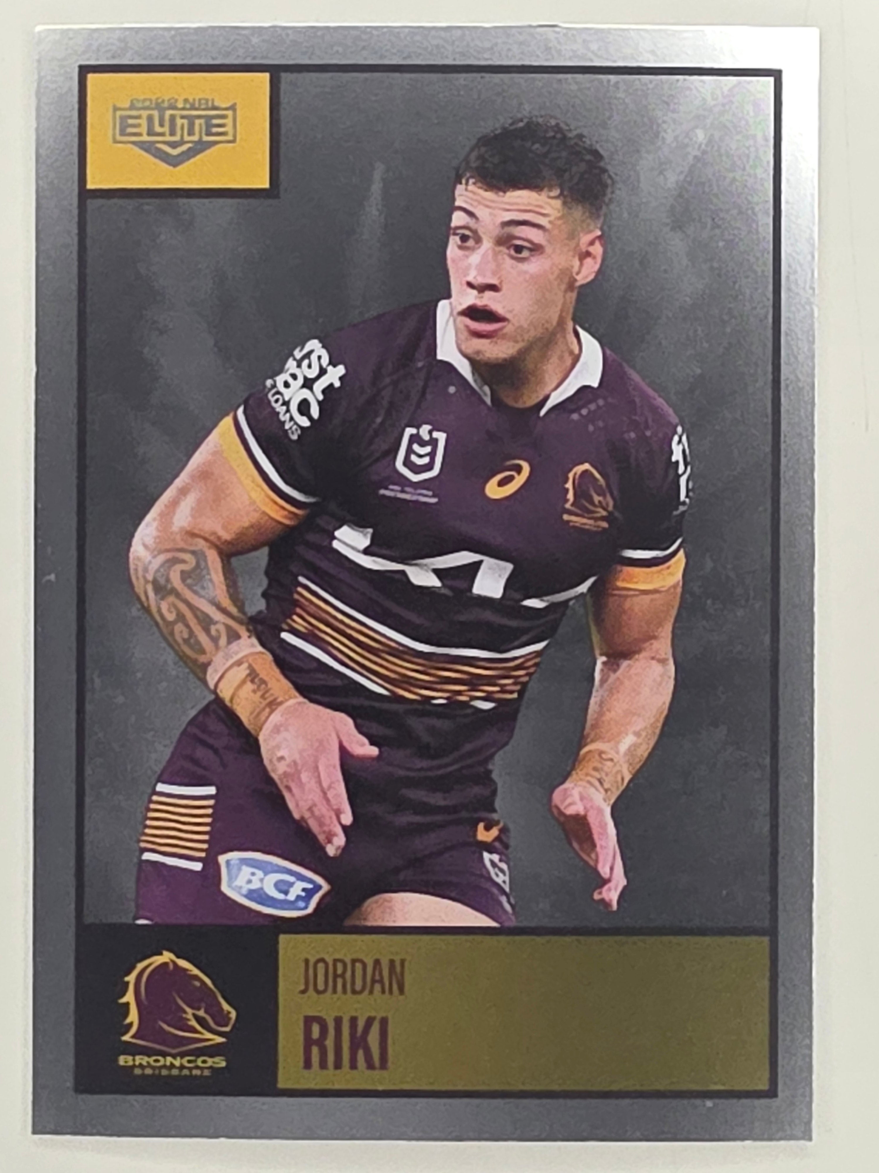 NRL 2022 Elite Silver Parallel #008 Jordan Riki Brisbane Broncos