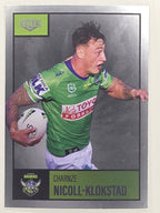 NRL 2022 Elite Silver Parallel #012 Charnze Nicoll-Klokstad Canberra Raiders