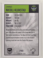 NRL 2022 Elite Silver Parallel #012 Charnze Nicoll-Klokstad Canberra Raiders