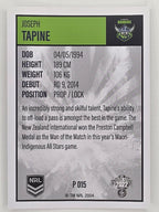 NRL 2022 Elite Silver Parallel #015 Joseph Tapine Canberra Raiders