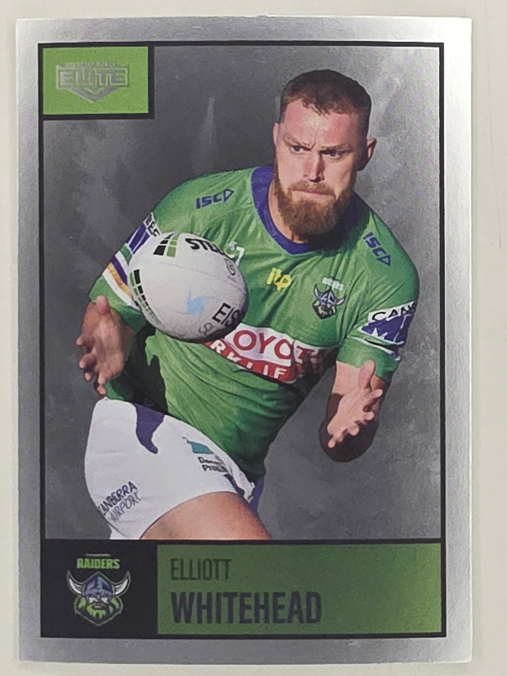 NRL 2022 Elite Silver Parallel #016 Elliott Whitehead Canberra Raiders