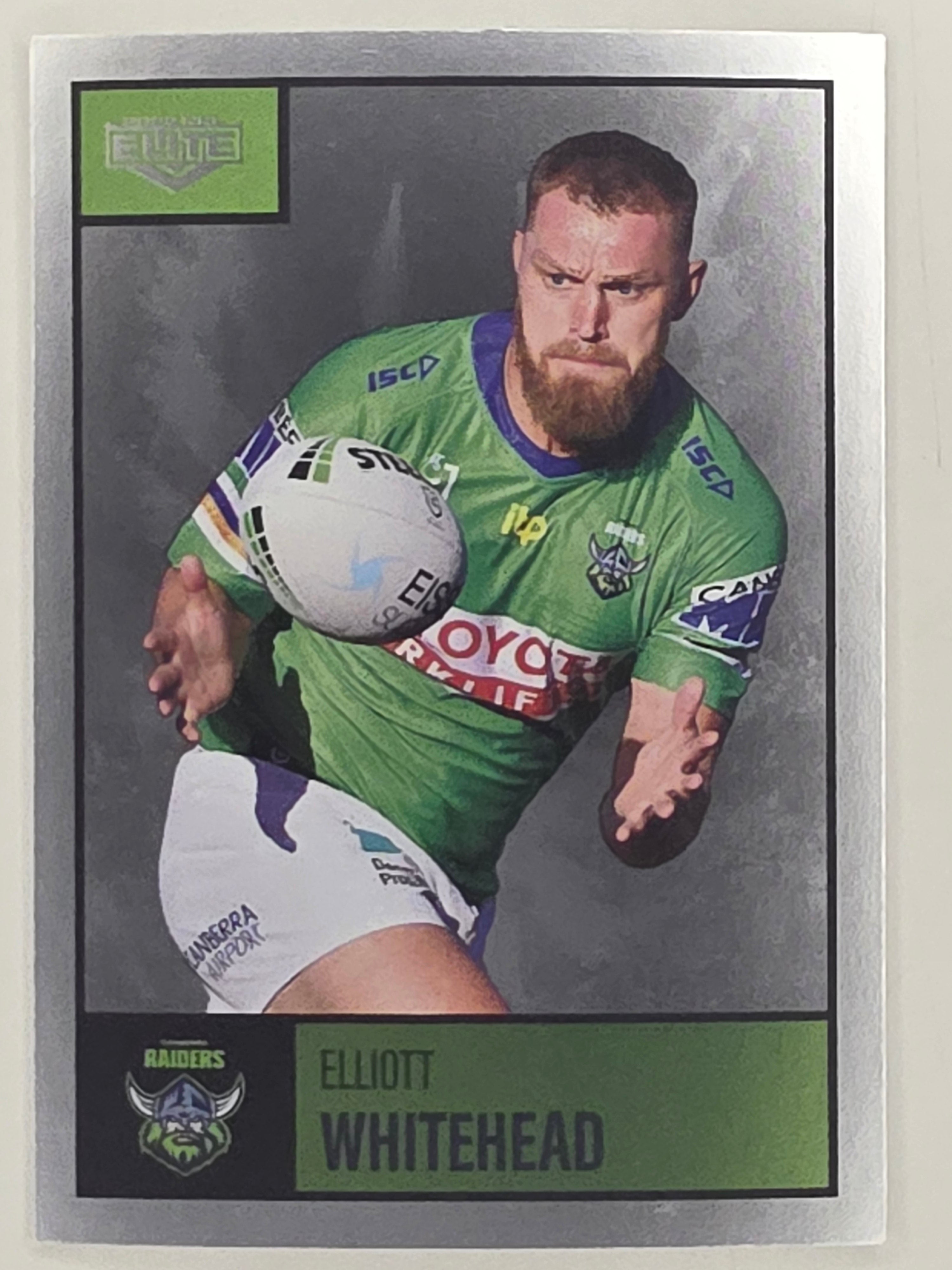 NRL 2022 Elite Silver Parallel #016 Elliott Whitehead Canberra Raiders