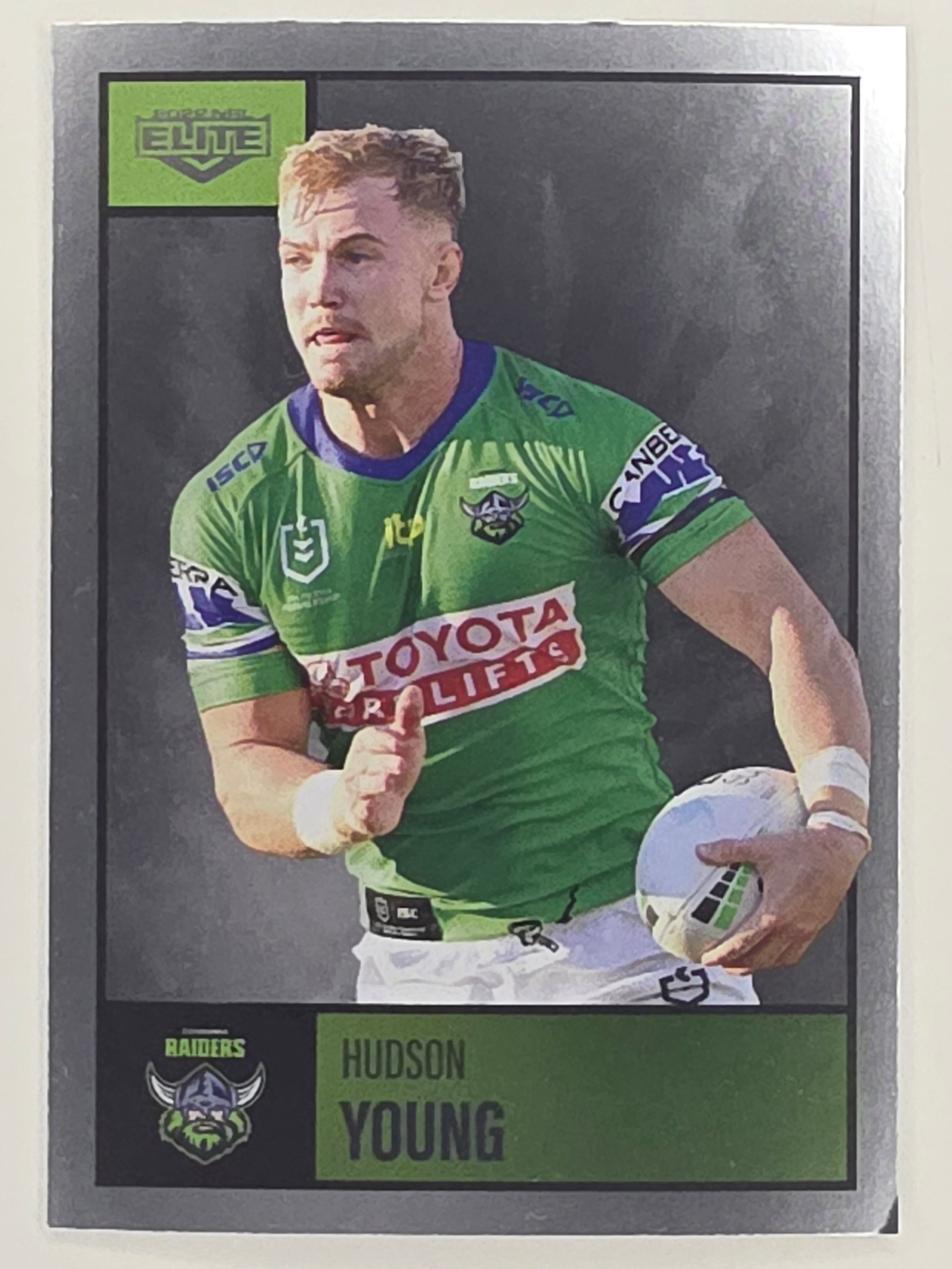 NRL 2022 Elite Silver Parallel #018 Hudson Young Canberra Raiders