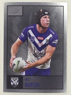 NRL 2022 Elite Silver Parallel #021 Matt Burton Canterbury Bankstown Bulldogs