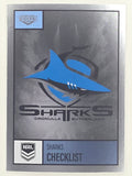 NRL 2022 Elite Silver Parallel #028 Sharks Checklist Cronulla Sutherland Sharks