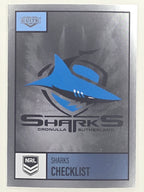 NRL 2022 Elite Silver Parallel #028 Sharks Checklist Cronulla Sutherland Sharks