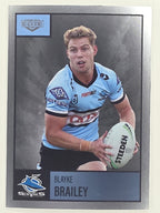 NRL 2022 Elite Silver Parallel #029 Blayke Brailey Cronulla Sutherland Sharks