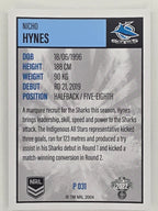 NRL 2022 Elite Silver Parallel #031 Nicho Hynes Cronulla Sutherland Sharks