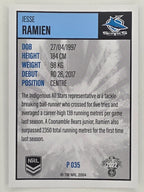 NRL 2022 Elite Silver Parallel #035 Jesse Ramien Cronulla Sutherland Sharks