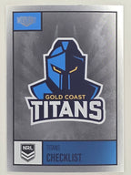 NRL 2022 Elite Silver Parallel #037 Titans Checklist Gold Coast Titans