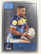 NRL 2022 Elite Silver Parallel #042 Moeaki Fotuaika Gold Coast Titans
