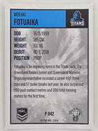 NRL 2022 Elite Silver Parallel #042 Moeaki Fotuaika Gold Coast Titans