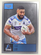 NRL 2022 Elite Silver Parallel #044 Isaac Liu Gold Coast Titans