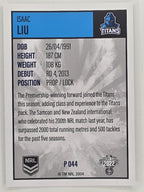 NRL 2022 Elite Silver Parallel #044 Isaac Liu Gold Coast Titans
