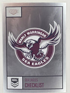 NRL 2022 Elite Silver Parallel #046 Sea Eagles Checklist Manly Warringah Sea Eagles