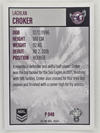 NRL 2022 Elite Silver Parallel #048 Lachlan Croker Manly Warringah Sea Eagles