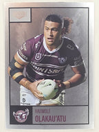 NRL 2022 Elite Silver Parallel #051 Haumole Olakau’atu Manly Warringah Sea Eagles
