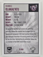 NRL 2022 Elite Silver Parallel #051 Haumole Olakau’atu Manly Warringah Sea Eagles