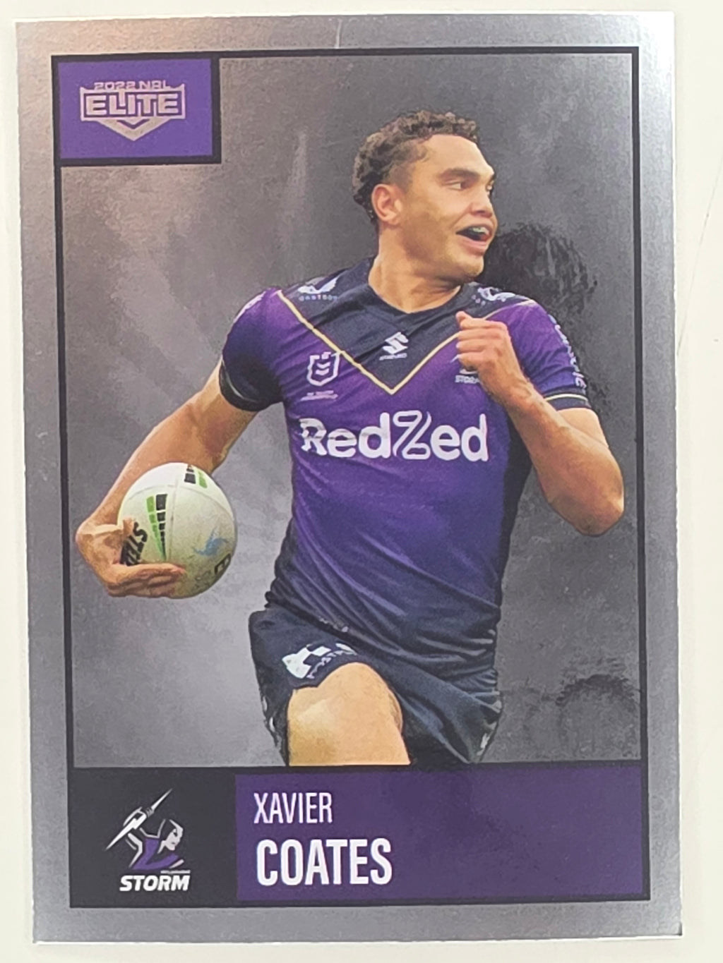 NRL 2022 Elite Silver Parallel #057 Xavier Coates Melbourne Storm