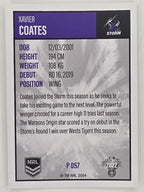 NRL 2022 Elite Silver Parallel #057 Xavier Coates Melbourne Storm