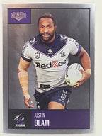 NRL 2022 Elite Silver Parallel #062 Justin Olam Melbourne Storm
