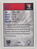 NRL 2022 Elite Silver Parallel #066 Bradman Best Newcastle Knights