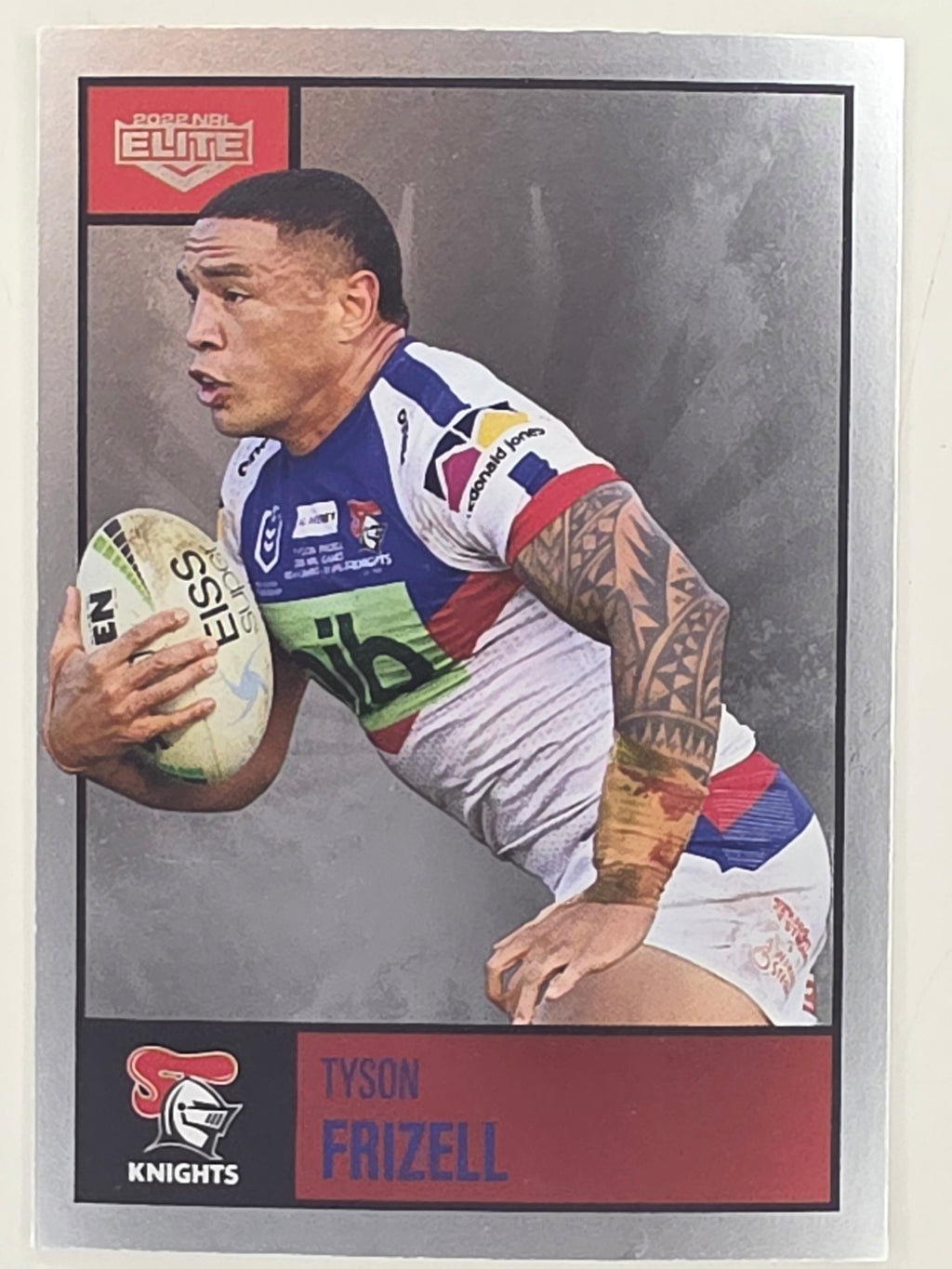 NRL 2022 Elite Silver Parallel #068 Tyson Frizell Newcastle Knights