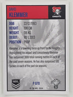 NRL 2022 Elite Silver Parallel #070 David Klemmer Newcastle Knights