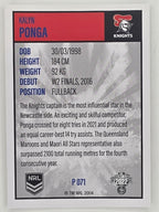 NRL 2022 Elite Silver Parallel #071 Kalyn Ponga Newcastle Knights