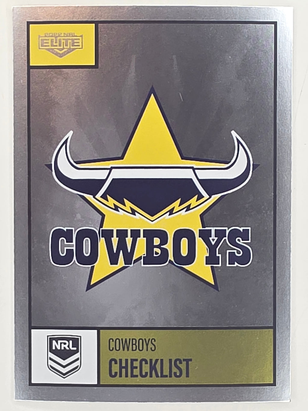 NRL 2022 Elite Silver Parallel #073 Cowboys Checklist North Queensland Cowboys