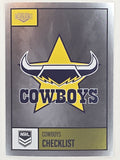 NRL 2022 Elite Silver Parallel #073 Cowboys Checklist North Queensland Cowboys