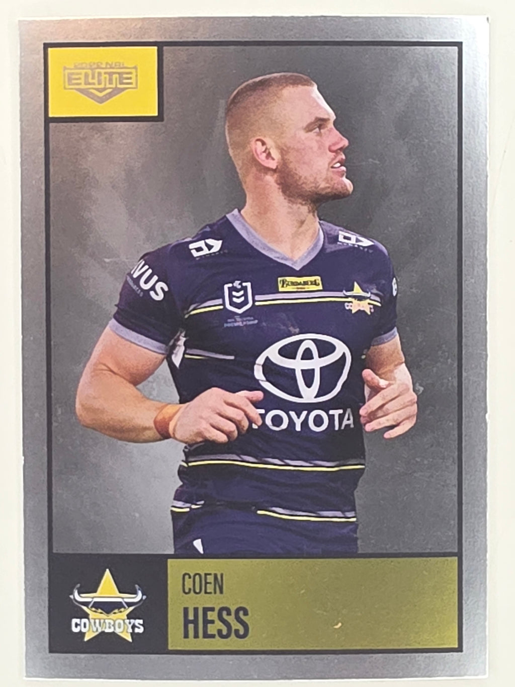 NRL 2022 Elite Silver Parallel #076 Coen Hess North Queensland Cowboys