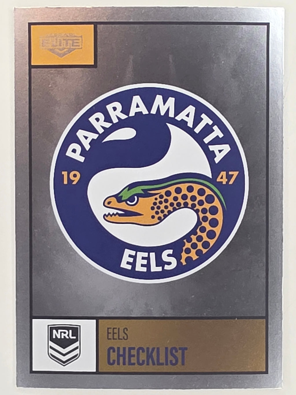 NRL 2022 Elite Silver Parallel #082 Eels Checklist Parramatta Eels