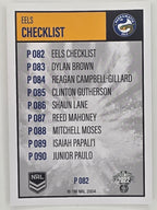 NRL 2022 Elite Silver Parallel #082 Eels Checklist Parramatta Eels