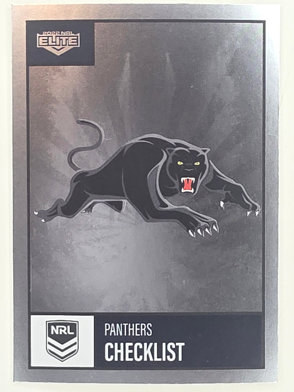 NRL 2022 Elite Silver Parallel #091 Panthers Checklist Penrith Panthers