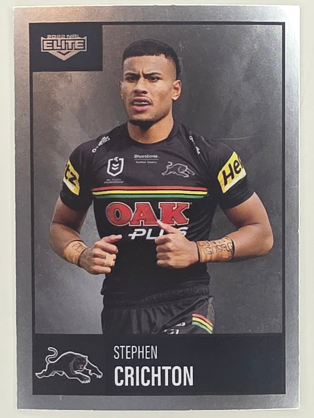 NRL 2022 Elite Silver Parallel #093 Stephen Crichton Penrith Panthers