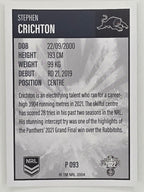 NRL 2022 Elite Silver Parallel #093 Stephen Crichton Penrith Panthers