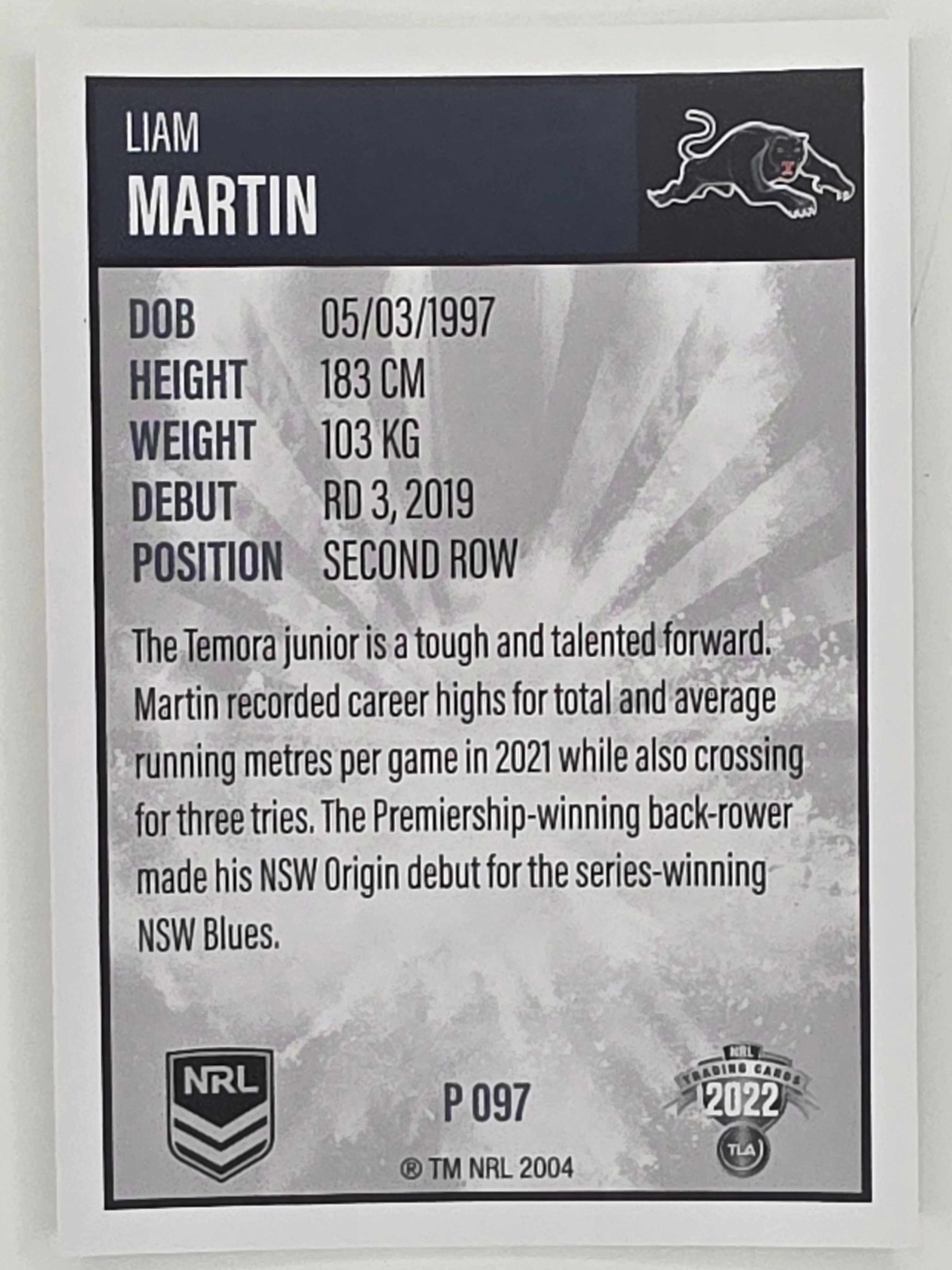 NRL 2022 Elite Silver Parallel #097 Liam Martin Penrith Panthers