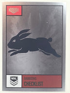 NRL 2022 Elite Silver Parallel #100 Rabbitohs Checklist South Sydney Rabbitohs