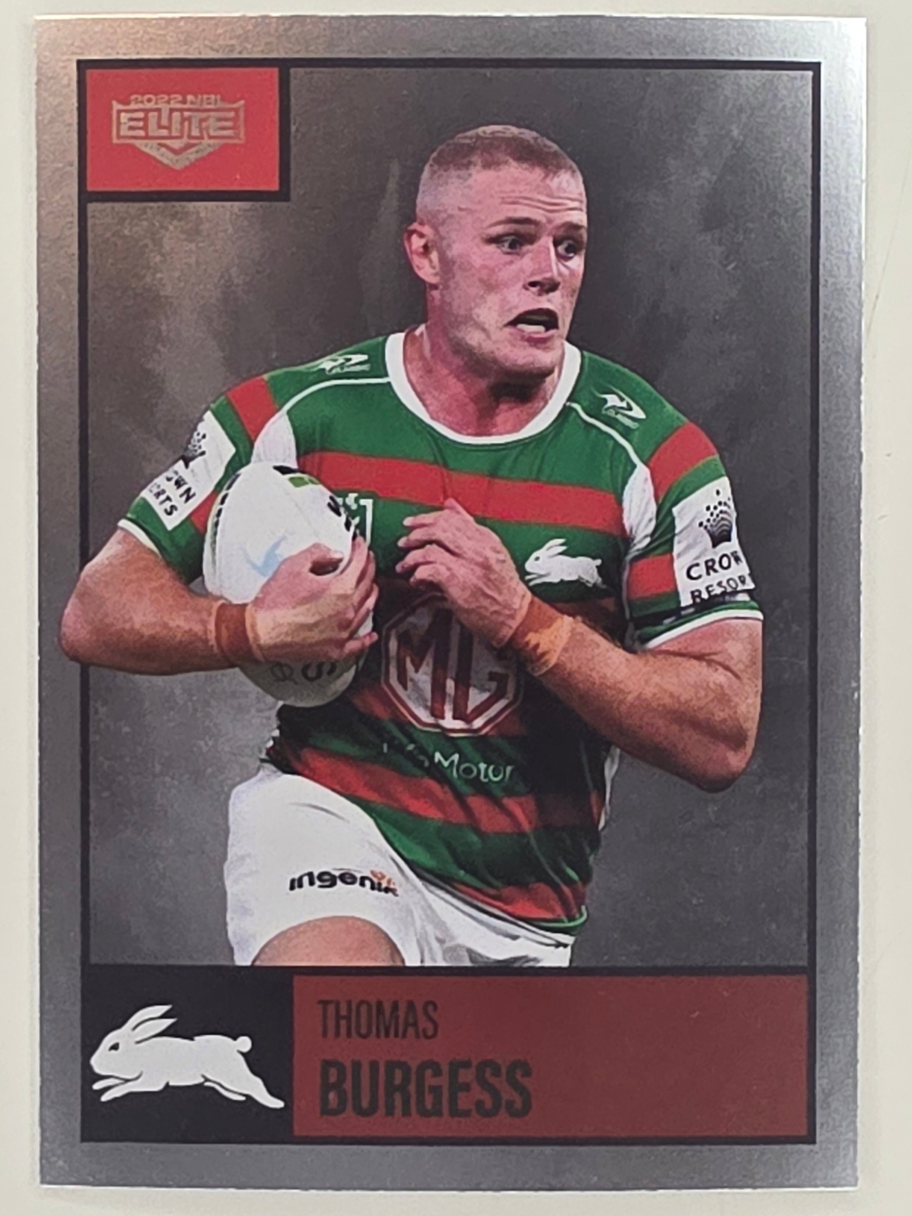 NRL 2022 Elite Silver Parallel #102 Thomas Burgess South Sydney Rabbitohs