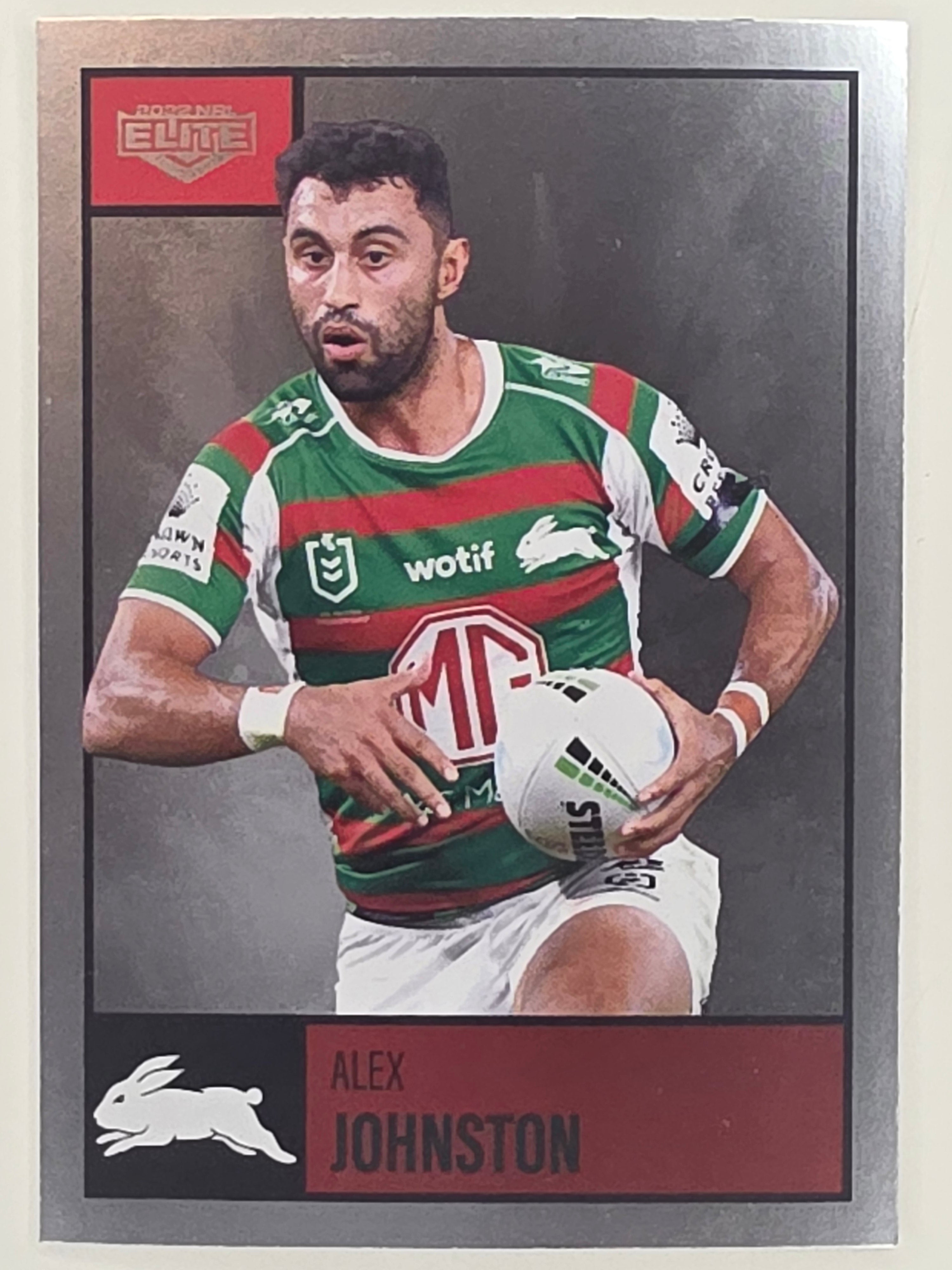 NRL 2022 Elite Silver Parallel #104 Alex Johnston South Sydney Rabbitohs