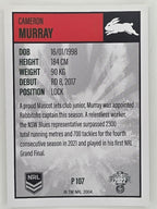 NRL 2022 Elite Silver Parallel #107 Cameron Murray South Sydney Rabbitohs