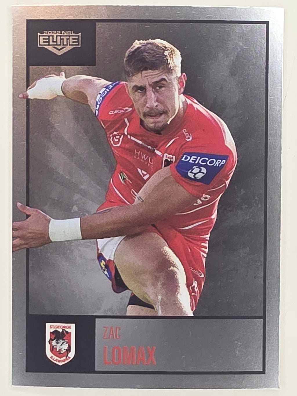 NRL 2022 Elite Silver Parallel #113 Zac Lomax St George Illawarra Dragons