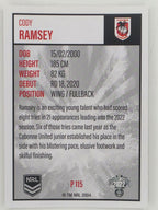 NRL 2022 Elite Silver Parallel #115 Cody Ramsey St George Illawarra Dragons