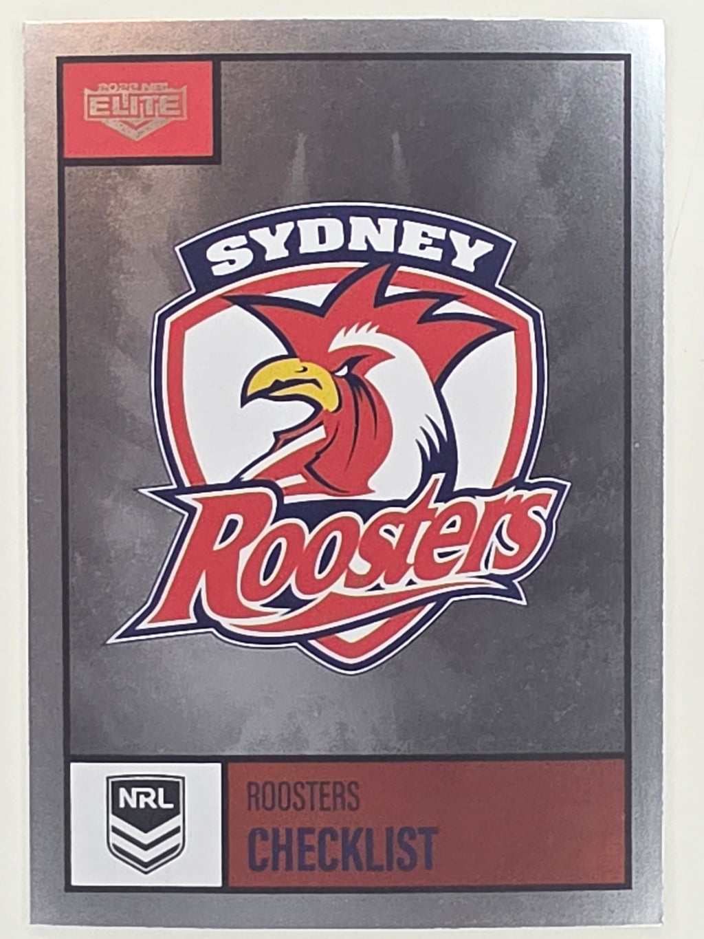 NRL 2022 Elite Silver Parallel #118 Roosters Checklist Sydney Roosters