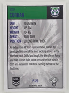 NRL 2022 Elite Silver Parallel #129 Josh Curran New Zealand Warriors