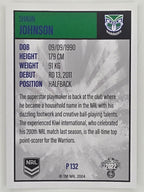 NRL 2022 Elite Silver Parallel #132 Shaun Johnson New Zealand Warriors