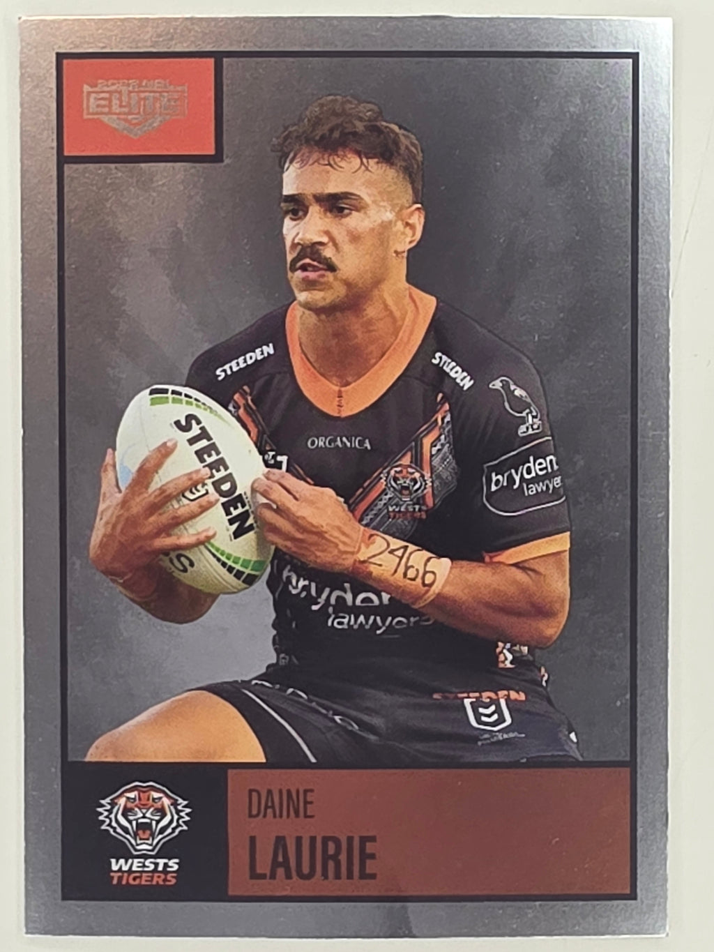 NRL 2022 Elite Silver Parallel #140 Daine Laurie Wests Tigers