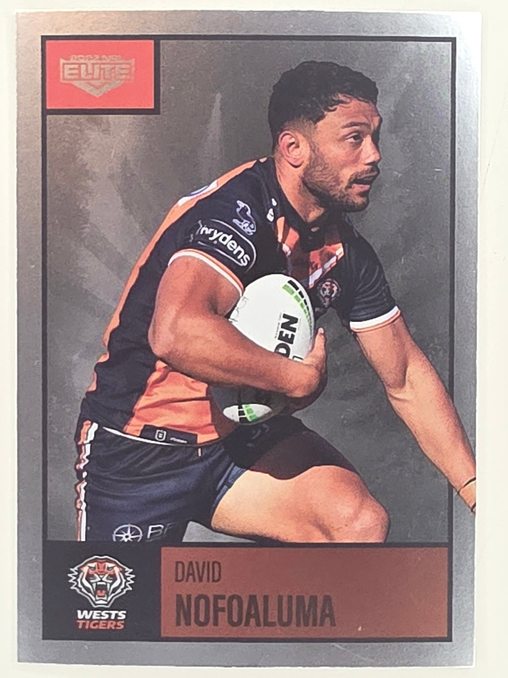 NRL 2022 Elite Silver Parallel #141 David Nofoaluma Wests Tigers