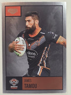 NRL 2022 Elite Silver Parallel #142 James Tamou Wests Tigers